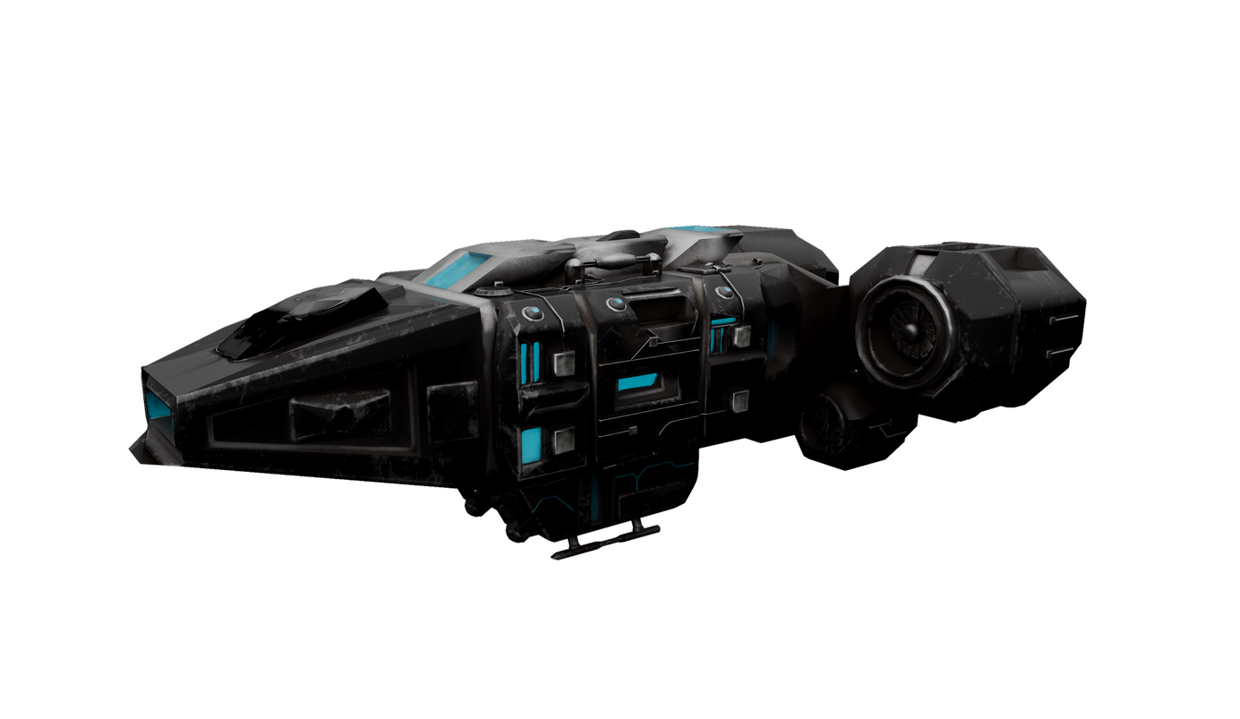 Custom Maya Asset: Deep Space Ship