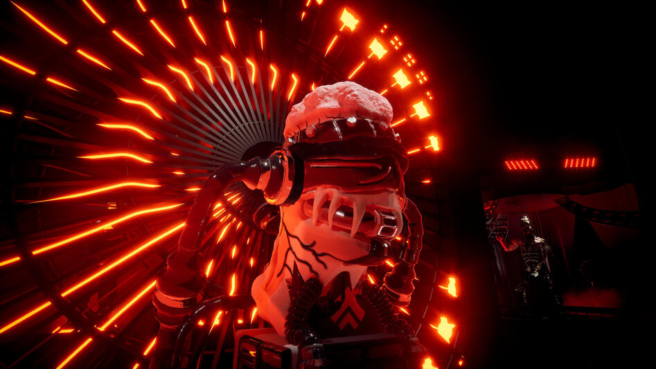 Containment Breach - Immersive Theme Park Ride Queue (In-Line Visual: Cyborg Bust)